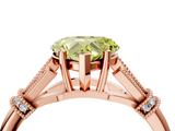 Rose gold Fancy Yellow Heart  Brilliant Solitaire with Pave Band and Four-Prong Setting_23