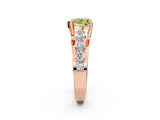 Rose gold Fancy Yellow Heart  Brilliant Solitaire with Side Stones on a Pave Band and Four-Prong Setting_26