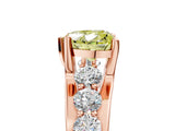 Rose gold Fancy Yellow Heart  Brilliant Solitaire with Side Stones on a Pave Band and Four-Prong Setting_29
