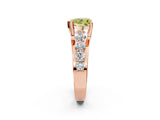 Rose gold Fancy Yellow Heart  Brilliant Solitaire with Side Stones on a Pave Band and Four-Prong Setting_38