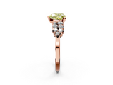 Rose gold Fancy Yellow Heart  Cluster Diamond Engagement Ring with Pavé Band and Four-Prong Setting_64