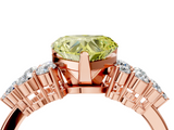 Rose gold Fancy Yellow Heart  Cluster Diamond Engagement Ring with Pavé Band and Four-Prong Setting_66