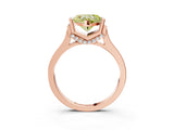 Rose gold Fancy Yellow Heart Cut Brilliant Solitaire Diamond Ring with Channel Set Band and Bar Prong Setting_3