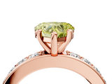 Rose gold Fancy Yellow Heart  Cut Channel Set Diamond Engagement Ring with Four-Prong Setting_208