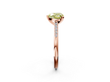 Rose gold Fancy Yellow Heart  Cut Channel Set Solitaire Engagement Ring with Four-Prong Setting_258