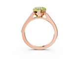 Rose gold Fancy Yellow Heart  Cut Channel Set Solitaire Engagement Ring with Four-Prong Setting_259