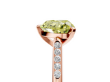 Rose gold Fancy Yellow Heart  Cut Channel Set Solitaire Engagement Ring with Four-Prong Setting_261