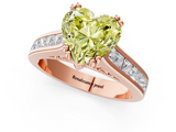 Rose gold Fancy Yellow Heart  Cut Channel Set Solitaire Engagement Ring with Prong Setting_21
