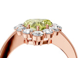 Rose gold Fancy Yellow Heart Cut Cut Halo Diamond Pavé Engagement Ring with Milgrain Detailing_4