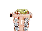 Rose gold Fancy Yellow Heart Cut Cut Halo Split Shank Prong Set Ring_5