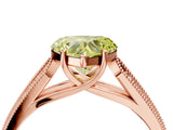 Rose gold Fancy Yellow Heart Cut Cut Pave Split Shank Engagement Ring with Four-Prong Setting_4