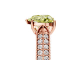 Rose gold Fancy Yellow Heart Cut Cut Pave Split Shank Engagement Ring with Four-Prong Setting_5