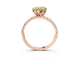 Rose gold Fancy Yellow Heart Cut Diamond Brilliant Solitaire Ring with Pavé Band and Four-Prong Setting_15