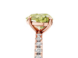 Rose gold Fancy Yellow Heart Cut Diamond Brilliant Solitaire Ring with Pavé Band and Four-Prong Setting_17
