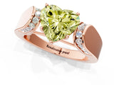 Rose gold Fancy Yellow Heart Cut Diamond Channel Set Solitaire Ring with Four-Prong Setting_13