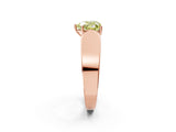 Rose gold Fancy Yellow Heart Cut Diamond Channel Set Solitaire Ring with Four-Prong Setting_14