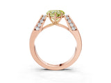 Rose gold Fancy Yellow Heart Cut Diamond Channel Set Solitaire Ring with Four-Prong Setting_15