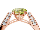 Rose gold Fancy Yellow Heart Cut Diamond Channel Set Solitaire Ring with Four-Prong Setting_16