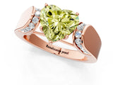 Rose gold Fancy Yellow Heart Cut Diamond Channel Set Solitaire Ring with Four-Prong Setting_37