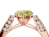 Rose gold Fancy Yellow Heart Cut Diamond Channel Set Solitaire Ring with Four-Prong Setting_40
