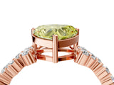 Rose gold Fancy Yellow Heart Cut Diamond Cluster Pavé Band with Four-Prong Setting_7