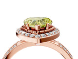Rose gold Fancy Yellow Heart Cut Diamond Double Halo Ring with Split Shank and Four-Prong Setting_28