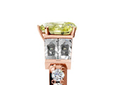 Rose gold Fancy Yellow Heart Cut Diamond Engagement Ring with Baguette Side Stones and Channel Set Band_25