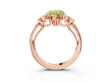 Rose gold Fancy Yellow Heart  Cut Diamond Engagement Ring with Bezel Set Round Side Stones and Prong Setting_52