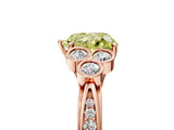Rose gold Fancy Yellow Heart  Cut Diamond Engagement Ring with Bezel Set Round Side Stones and Prong Setting_54