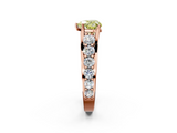 Rose gold Fancy Yellow Heart  Cut Diamond Engagement Ring with Pavé Band and Four-Prong Setting_5