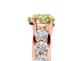 Rose gold Fancy Yellow Heart  Cut Diamond Engagement Ring with Pavé Band and Four-Prong Setting_8
