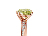Rose gold Fancy Yellow Heart Cut Diamond Engagement Ring with Side Stone Accents and Four-Prong Setting_77