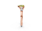 Rose gold Fancy Yellow Heart  Cut Diamond Five-Stone Prong Set White Gold Ring_29