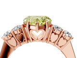 Rose gold Fancy Yellow Heart  Cut Diamond Five-Stone Prong Set White Gold Ring_31