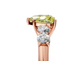Rose gold Fancy Yellow Heart  Cut Diamond Five-Stone Prong Set White Gold Ring_32