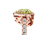 Rose gold Fancy Yellow Heart Cut Diamond Halo Engagement Ring with Pavé Band and Prong Setting_32