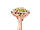Rose gold Fancy Yellow Heart  Cut Diamond Halo Ring with Solitaire Band and Prong Setting_79