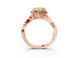 Rose gold Fancy Yellow Heart Cut Diamond Halo Ring with Vintage Split Shank and Four-Prong Setting_40