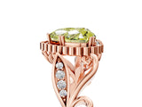 Rose gold Fancy Yellow Heart Cut Diamond Halo Ring with Vintage Split Shank and Four-Prong Setting_42