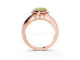 Rose gold Fancy Yellow Heart Cut Diamond Halo Split Shank Engagement Ring_42