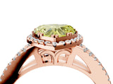 Rose gold Fancy Yellow Heart Cut Diamond Halo Split Shank Engagement Ring_43