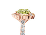 Rose gold Fancy Yellow Heart  Cut Diamond Milgrain Floral Halo Engagement Ring with Pavé Band_20