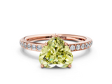 Rose gold Fancy Yellow Heart  Cut Diamond Pavé Band Ring with Four-Prong Setting_25