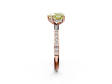Rose gold Fancy Yellow Heart  Cut Diamond Pavé Band Ring with Four-Prong Setting_27