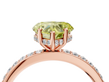 Rose gold Fancy Yellow Heart  Cut Diamond Pavé Band Ring with Four-Prong Setting_29