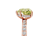 Rose gold Fancy Yellow Heart  Cut Diamond Pavé Band Ring with Four-Prong Setting_30