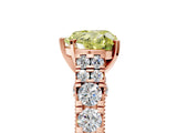 Rose gold Fancy Yellow Heart  Cut Diamond Pavé Band Solitaire with Four-Prong Setting_20