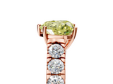 Rose gold Fancy Yellow Heart  Cut Diamond Pavé Band Solitaire with Four-Prong Setting_8