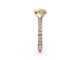 Rose gold Fancy Yellow Heart  Cut Diamond Pavé Band with Four-Prong Setting_36