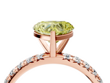 Rose gold Fancy Yellow Heart  Cut Diamond Pavé Band with Four-Prong Setting_38